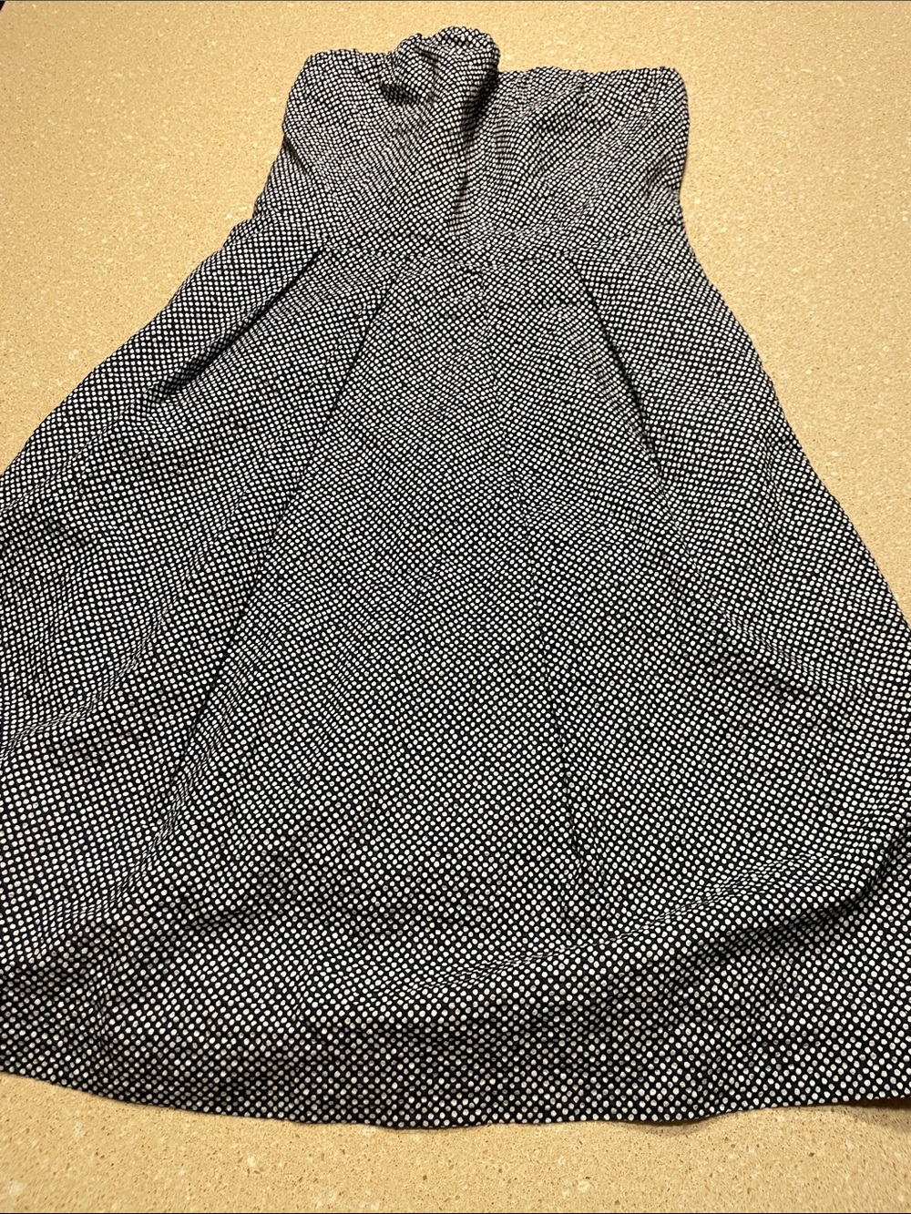 J. Crew Strapless Black and White Polka Dot Dress